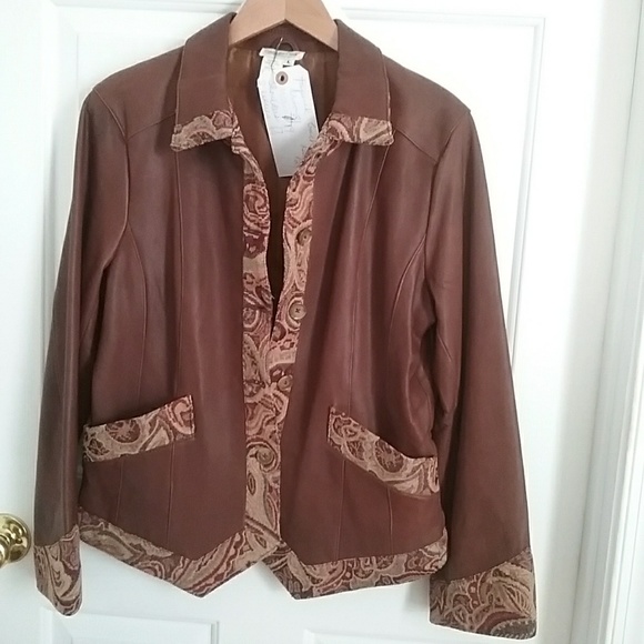 Coldwater Creek Genuine Leather jacket # 130LLC - Picture 2 of 2